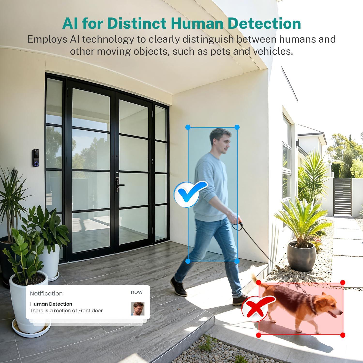 ByteSpin doorbell night vision captures clear footage in darkness.