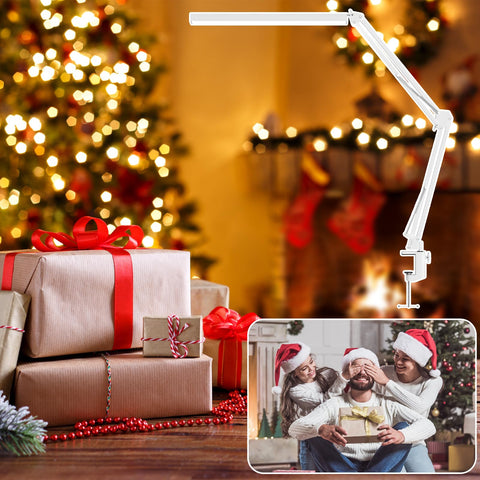 BZBRLZ desk lamp box includes clamp adapter and user manual