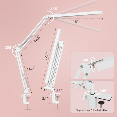 BZBRLZ manicure table lamp with adjustable arm for flexible positioning
