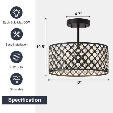 BZVESR dimmable ceiling light invites mood adjustable illumination.
