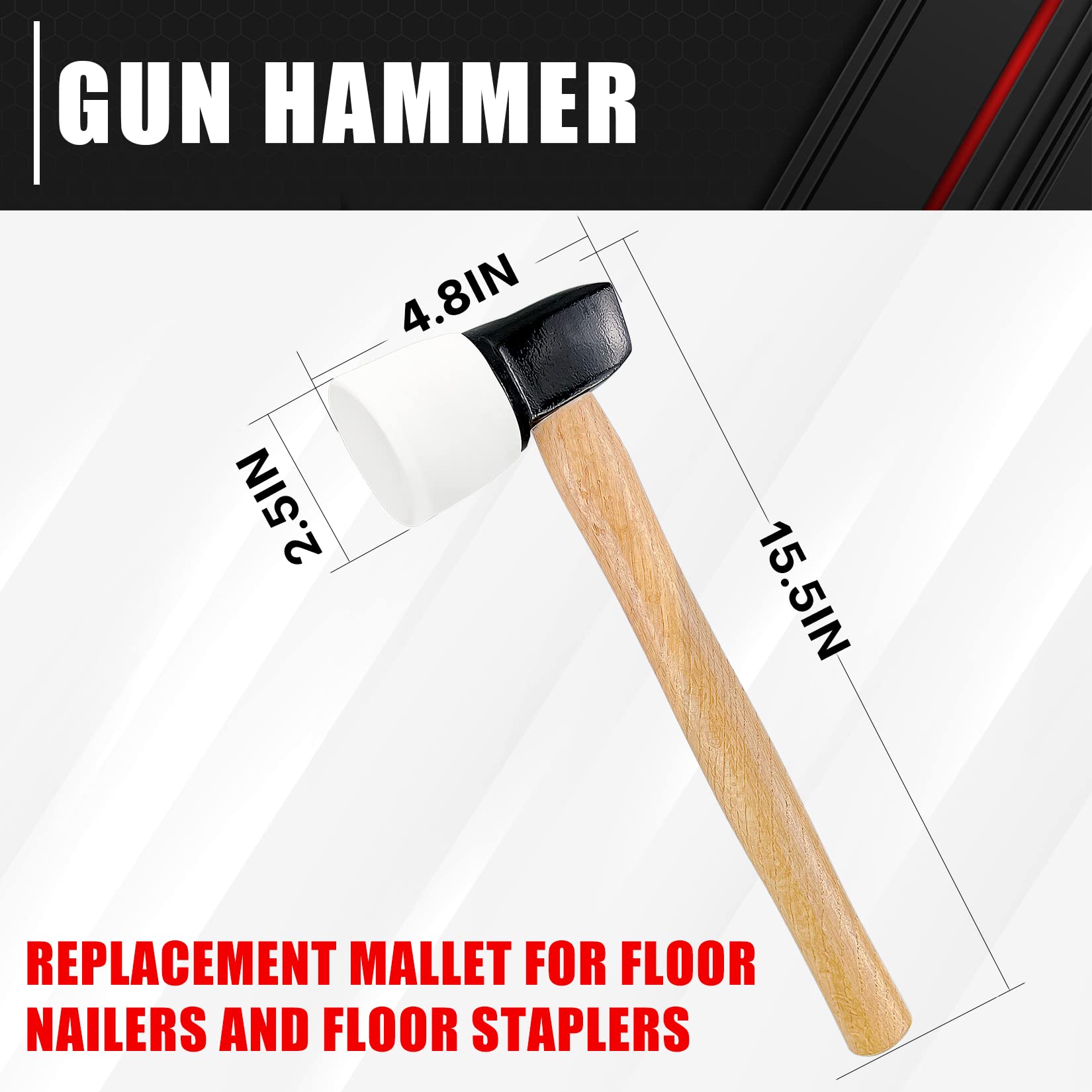 C&amp;T White Rubber Flooring Mallet replacement head for easy maintenance.