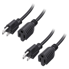 Cable Matters 2-pack 16 AWG extension cords, 15 ft each, versatile indoor/outdoor power solution.