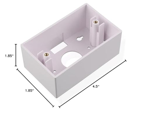 Cable Matters white backbox pairs with blank faceplates for clean configurations.
