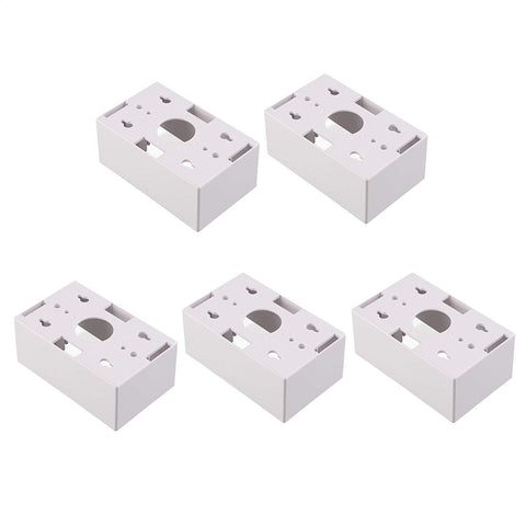 Cable Matters 5-pack white backbox front view for clean wall-mounted drops.