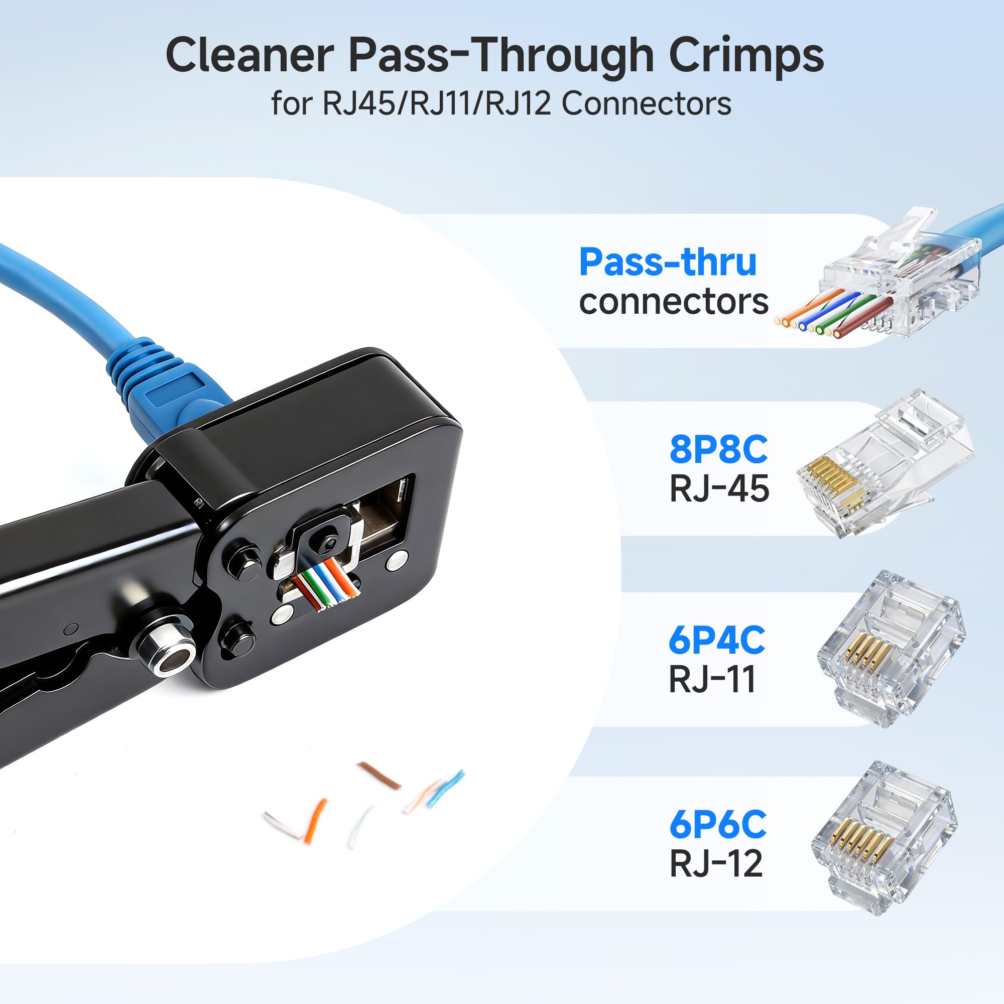 All-metal body provides durability under frequent crimping use