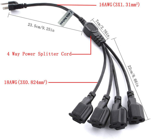 Cable Nahao SJT-16AWG cord ensures reliable indoor power connections and safety.