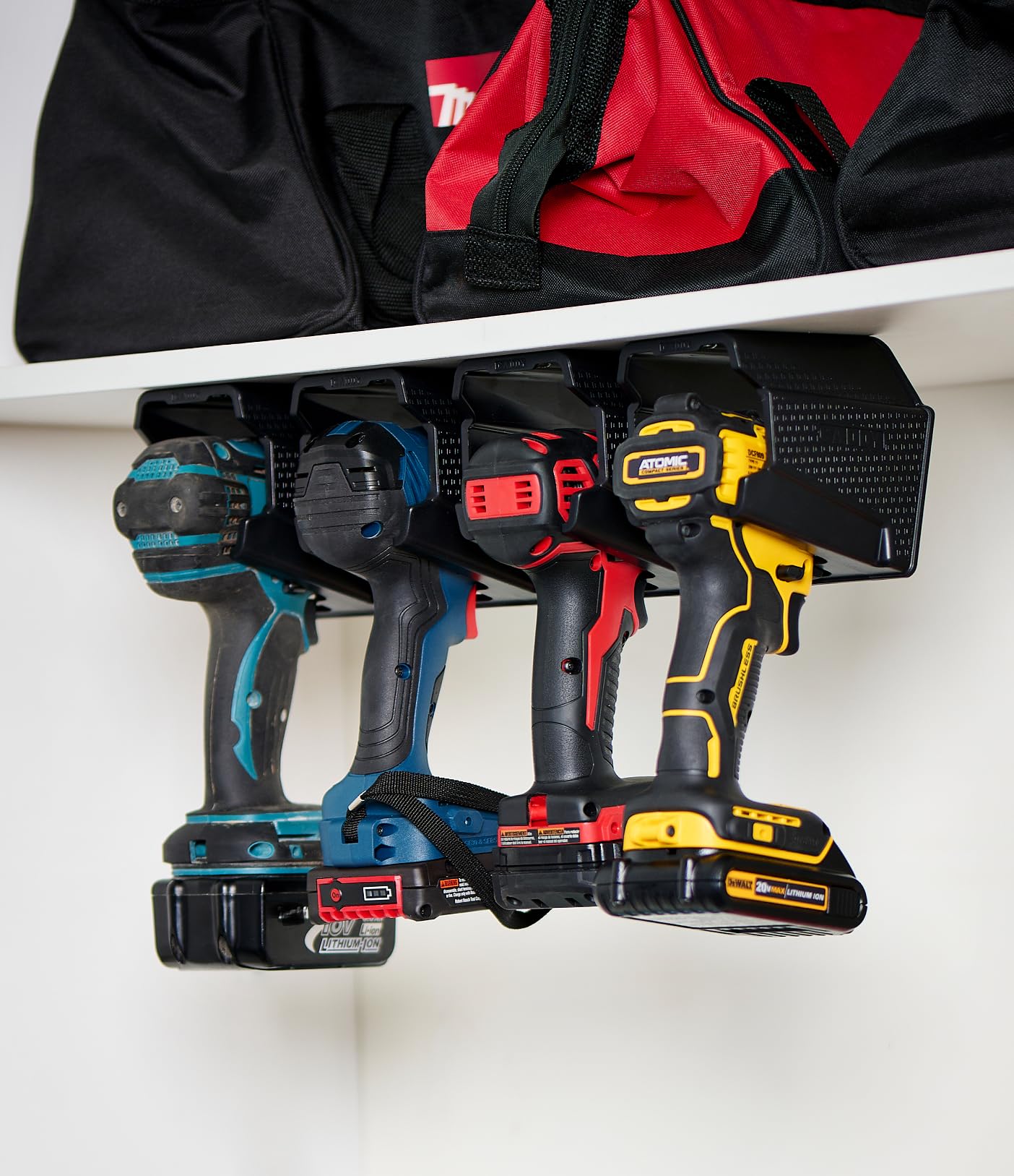 CADDY holder supports vertical and horizontal mounting for versatile setup.