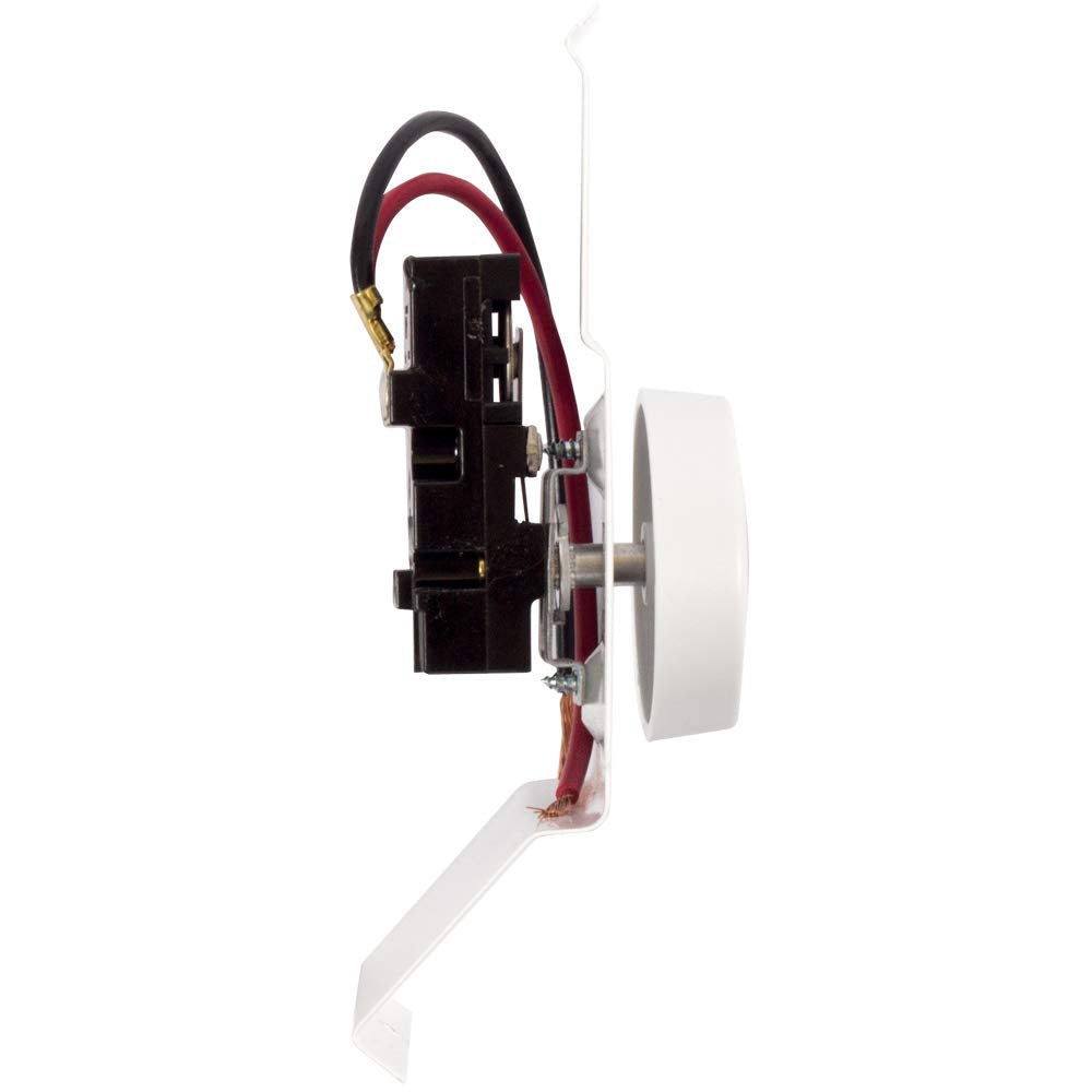Cadet BTF1W baseboard thermostat in white finish blends with decor