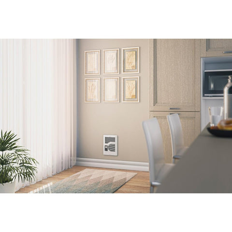 Cadet Energy Plus in operation showing auto-adjusting fan for steady comfort.