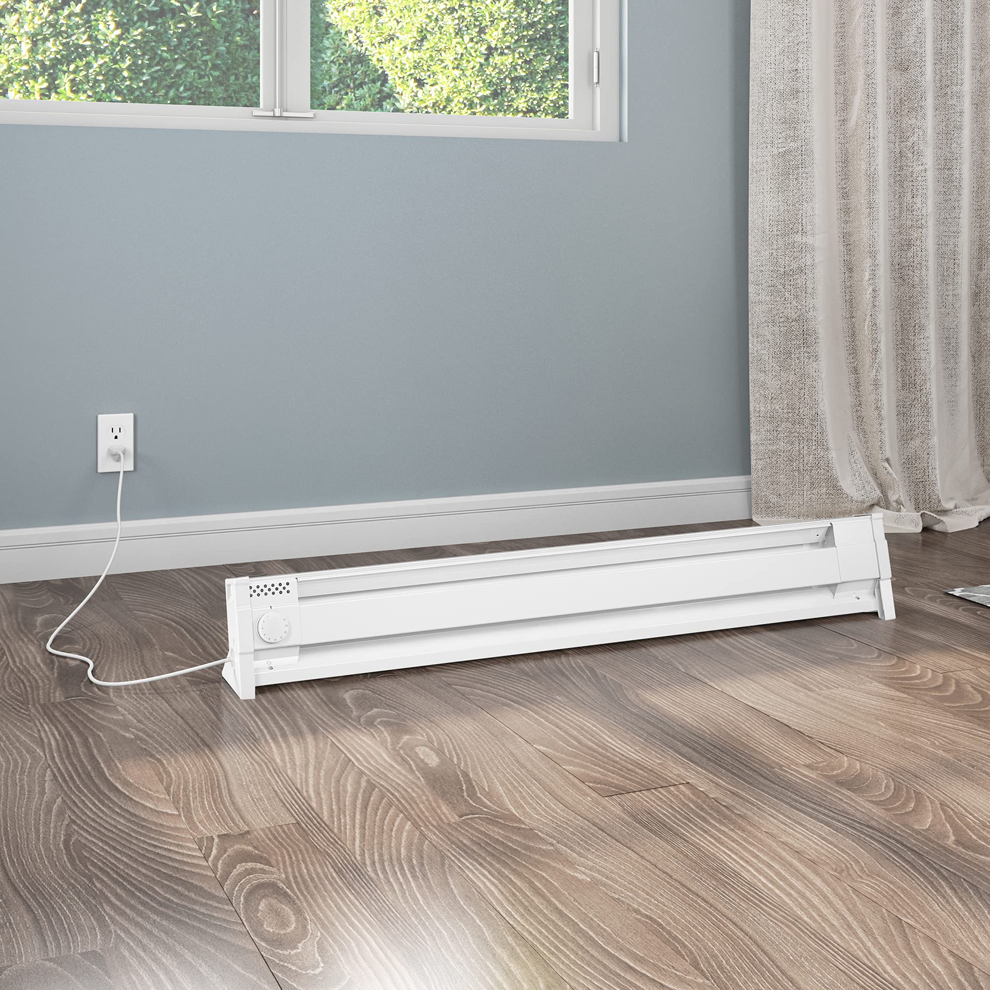 Cadet F Series 49-inch baseboard heater in use delivering steady warmth