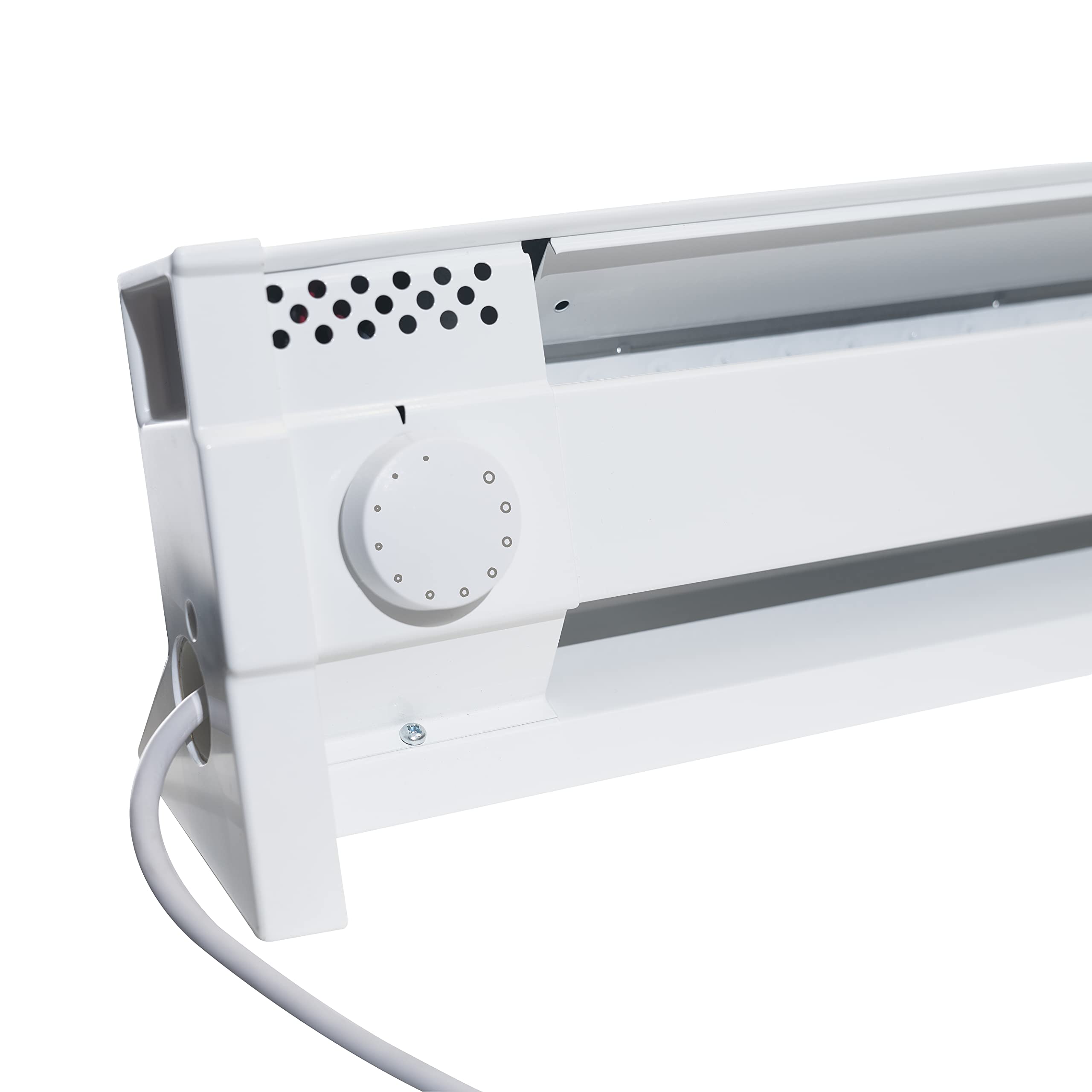 Cadet F Series 49-inch baseboard heater side view highlighting slim profile