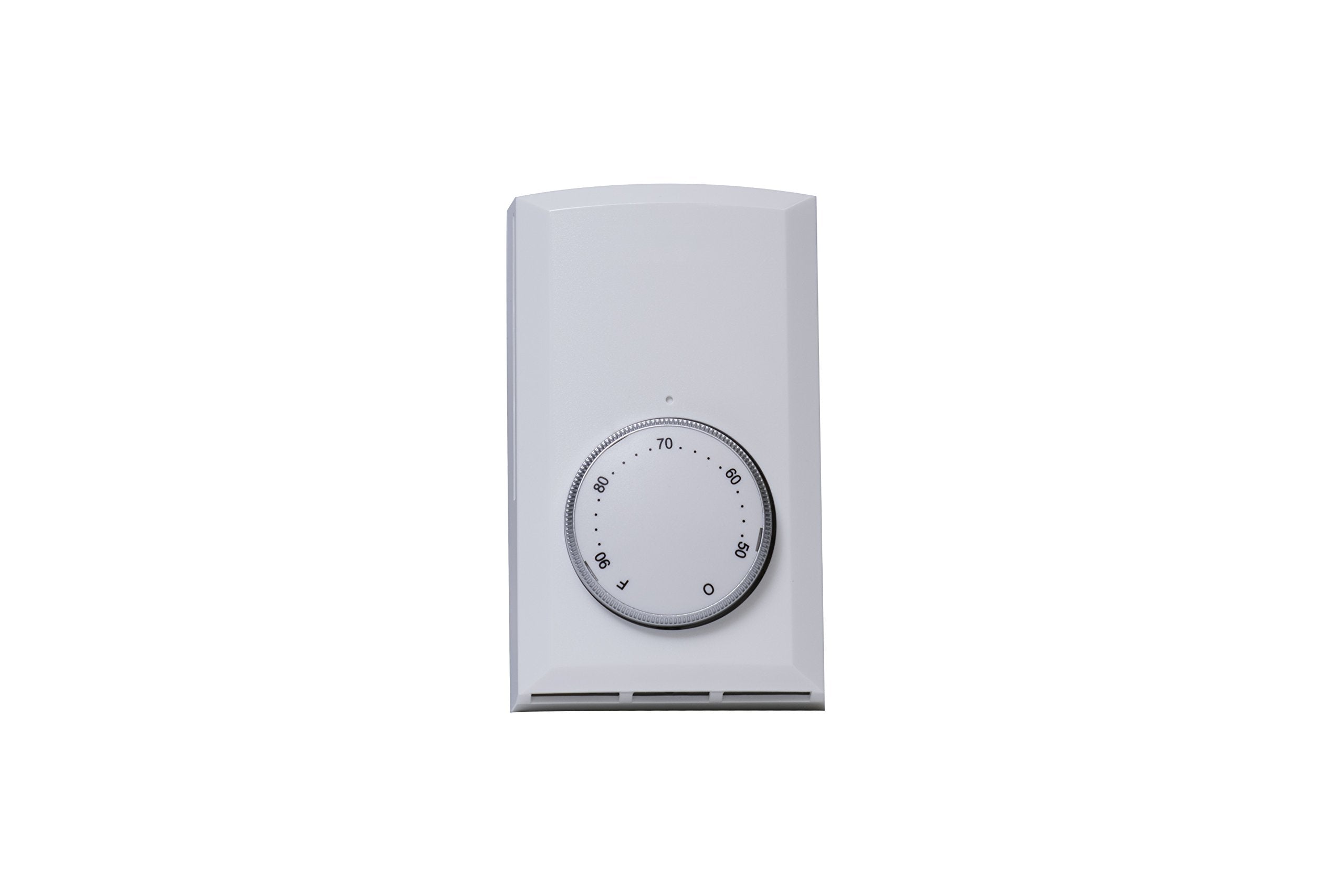 Cadet T522-W thermostat front view with easy dial for precise room control