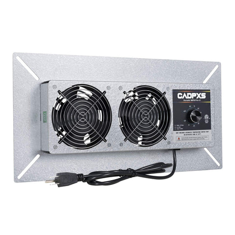 CADPXS crawlspace vent fan front view shows compact design for air exchange