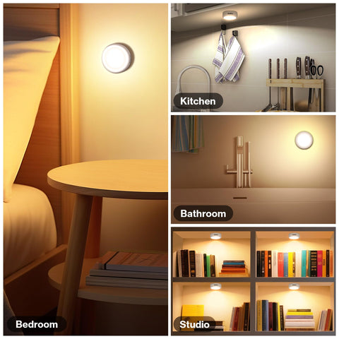 Cadrim puck light bedroom ambiance creates gentle color options for relaxing evenings