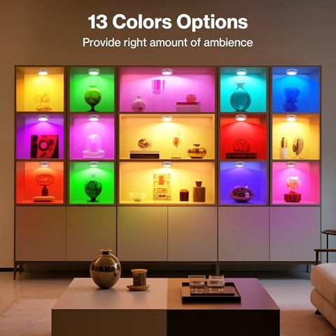 Cadrim puck light warm white mode offers cozy glow with remote control