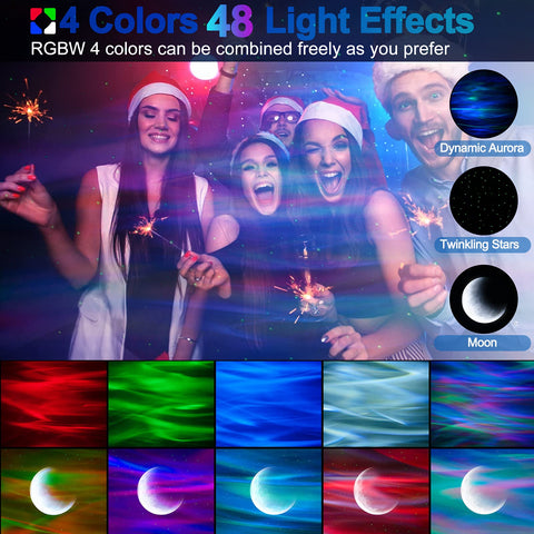 Cadrim Star Projector displays aurora and stars for immersive living room scenes.