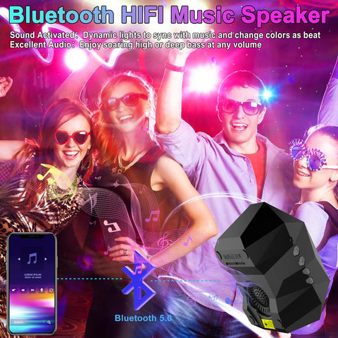 Cadrim Star Projector doubles as a Bluetooth speaker for music-driven ambience.