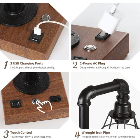CADUKE dimmable touch control enables three brightness levels.
