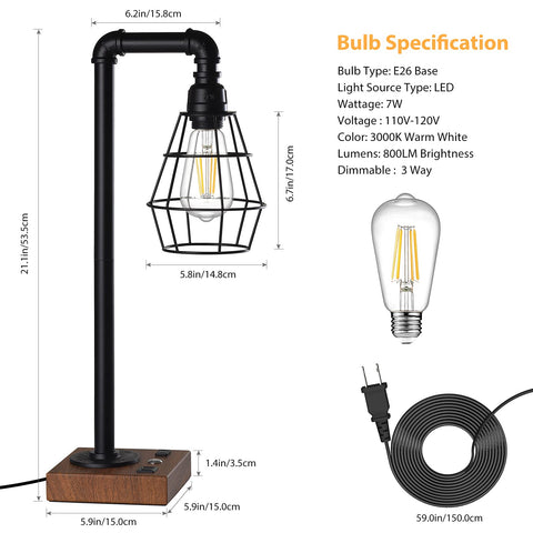 CADUKE LED bulb included provides bright, glare-free illumination.