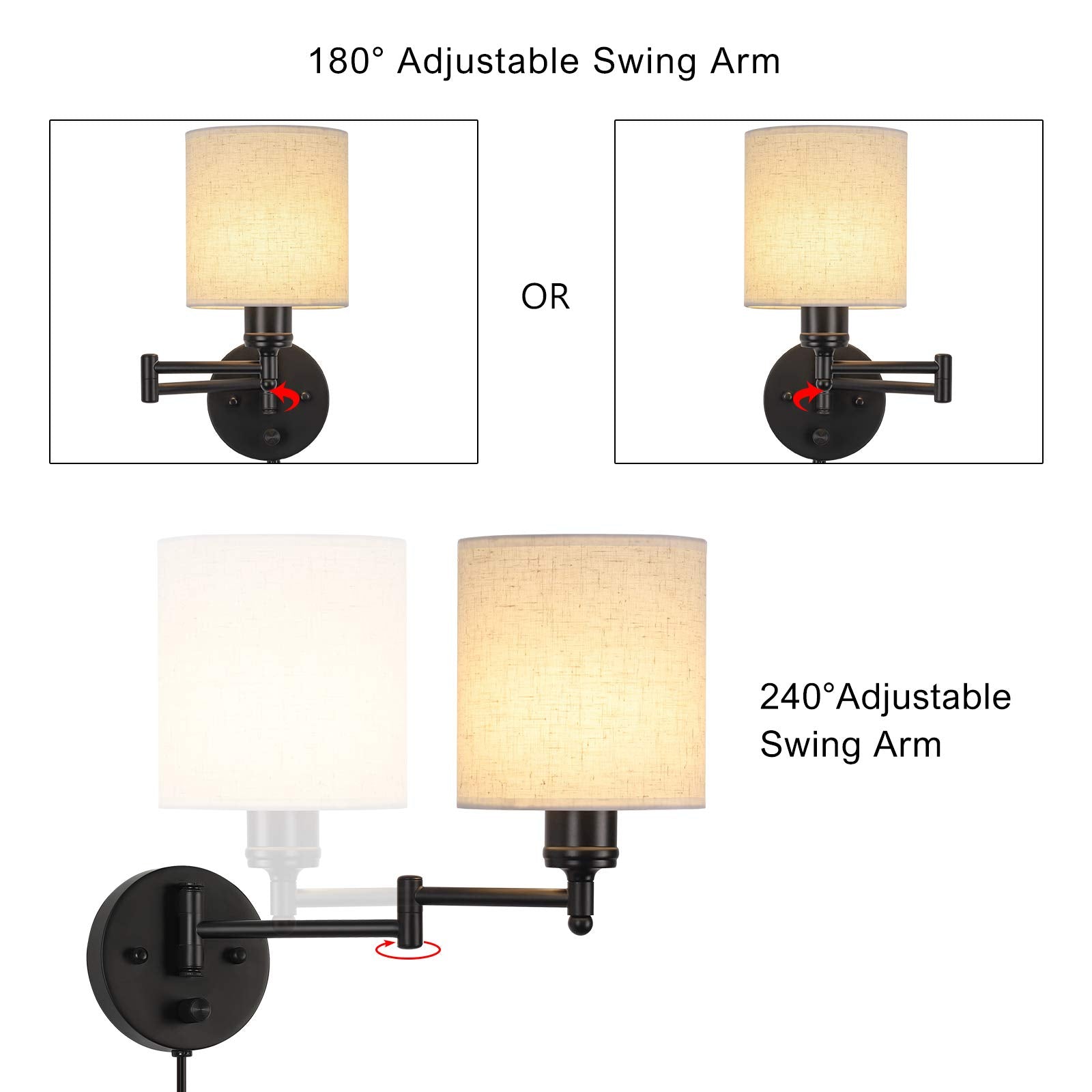 CADUKE two-wall sconces ideal for bedroom reading nook or entry.