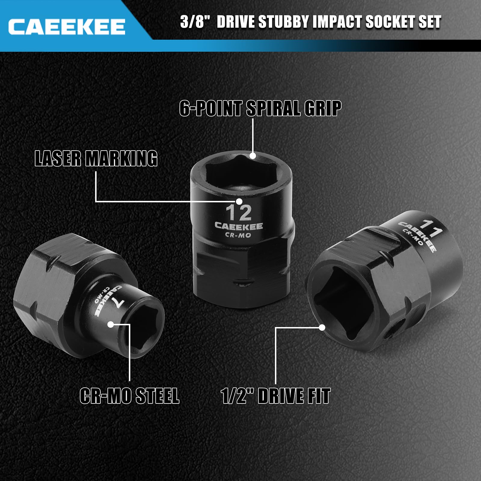 CaeeKee 6-point nano sockets provide a secure grip on metric fasteners