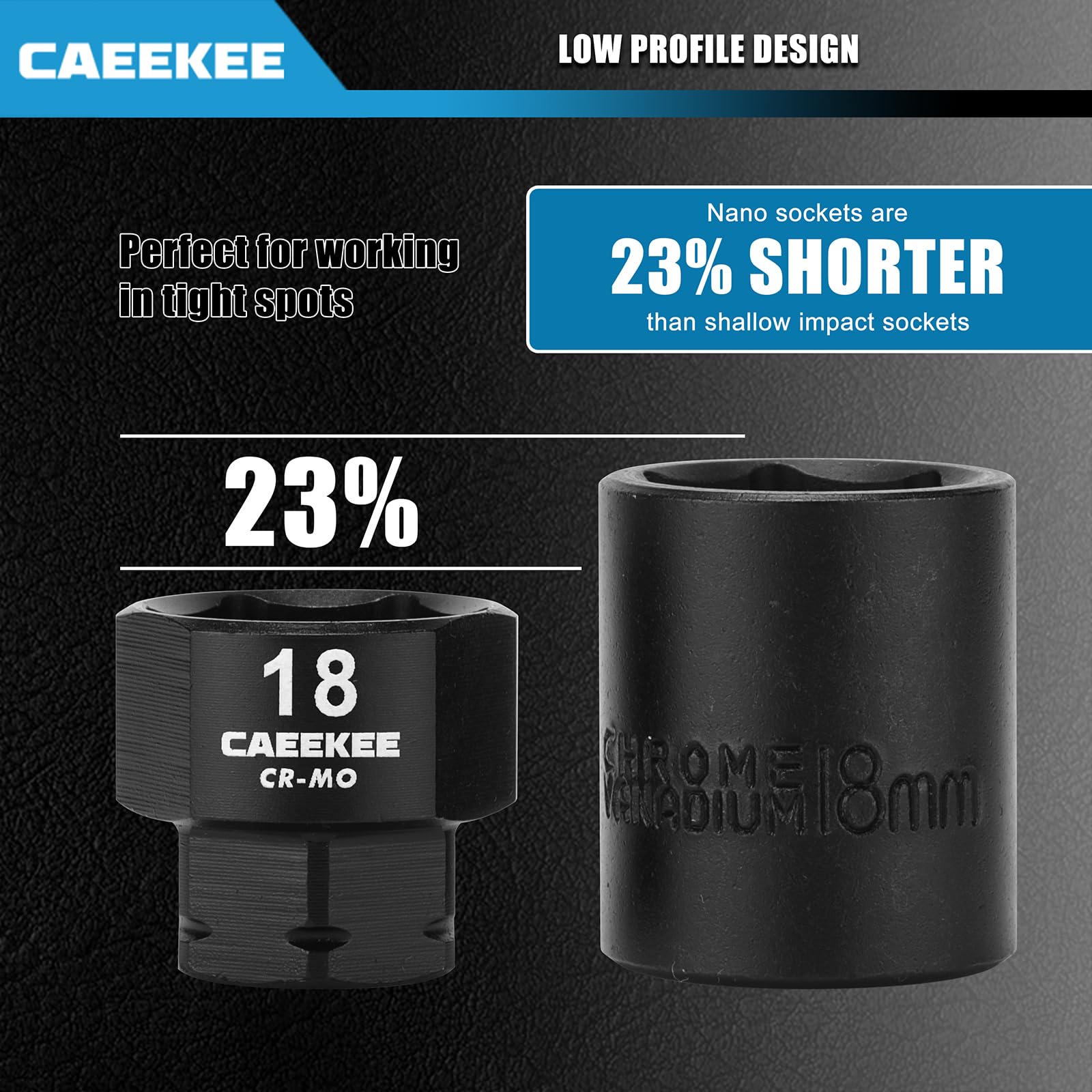 CaeeKee compact socket design enhances efficiency in cramped mechanical spaces