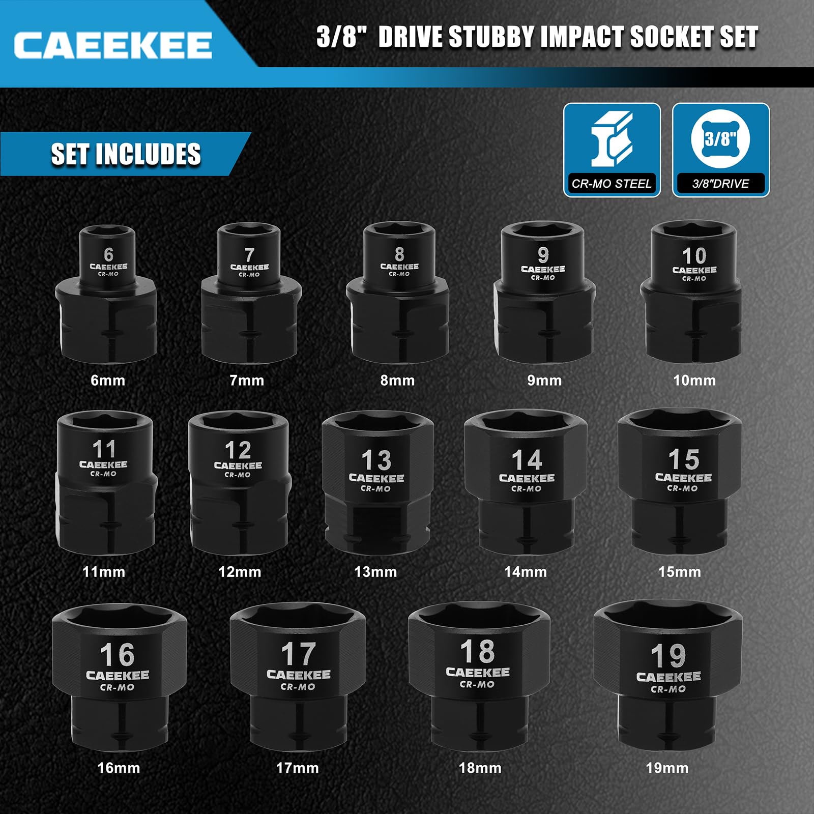 CaeeKee low-profile sockets fit tight spaces for engine and under-dash work