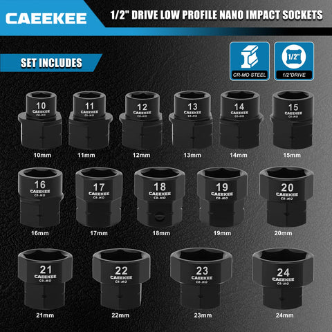 CaeeKee nano impact socket 11mm for hard-to-reach fasteners in tight spaces.