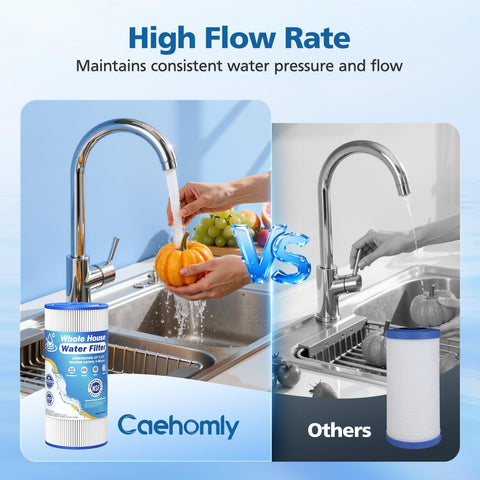 Caehomly 5 micron 10x4.5 filter in housing shows easy installation.