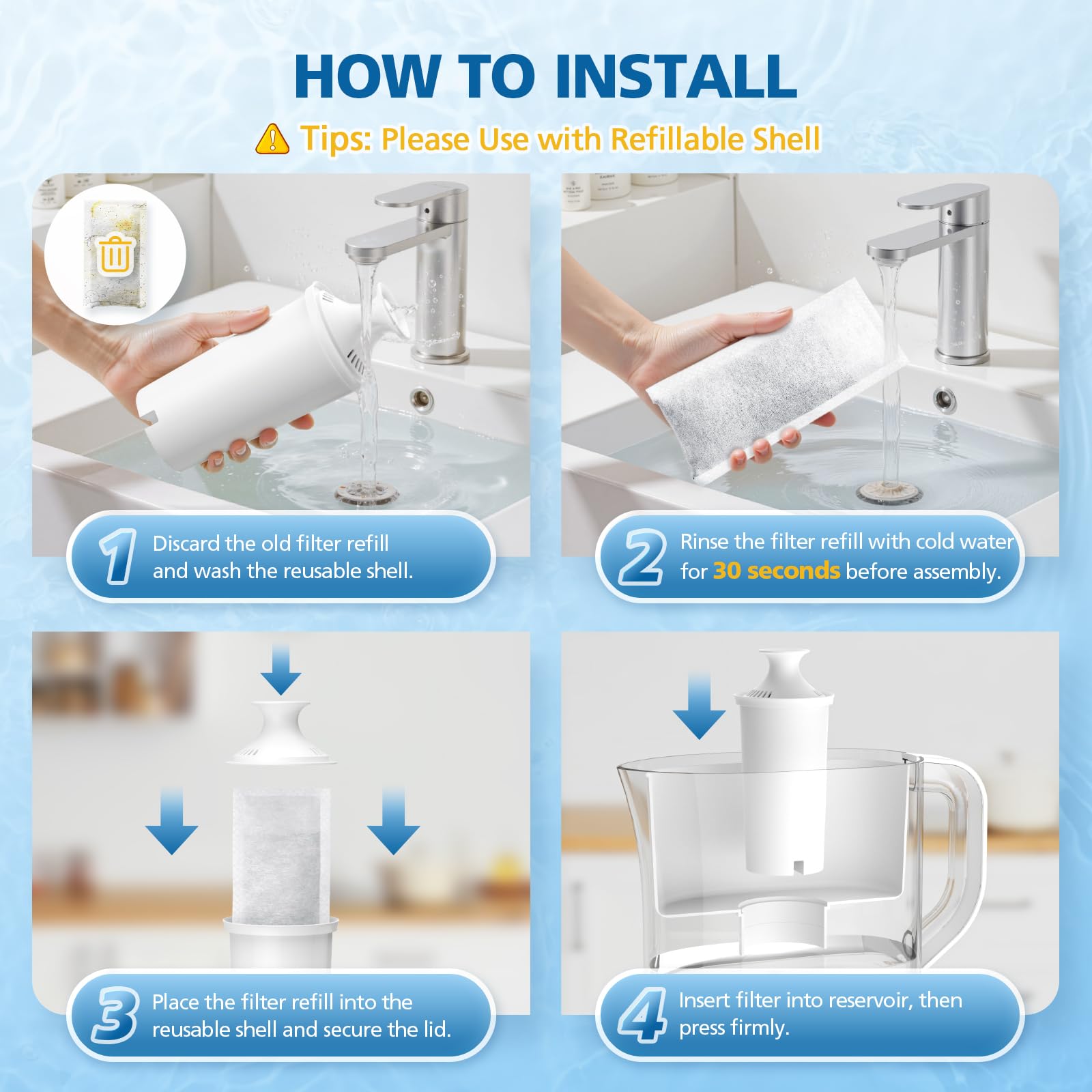 Caehomly eco-friendly waste reduction through bottle-free hydration.