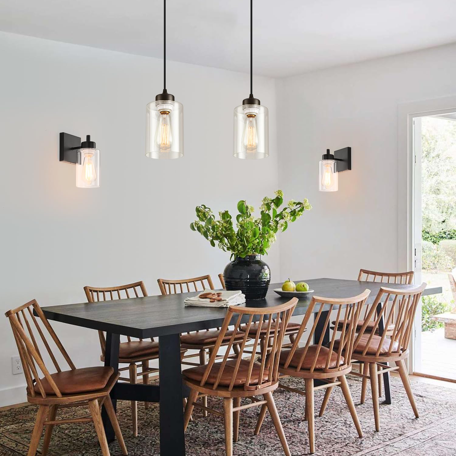 CAFULAM adjustable hanging pendant light cord enables customizable ceiling height