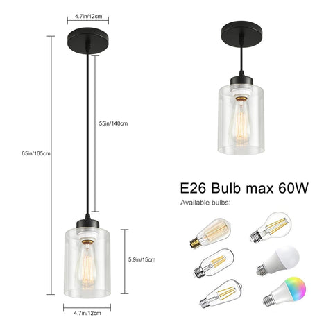 CAFULAM dining room pendant light glass shade creates warm dining ambiance