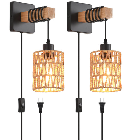 CAFULAM rustic wall sconce base iron texture adds vintage charm to any bedroom