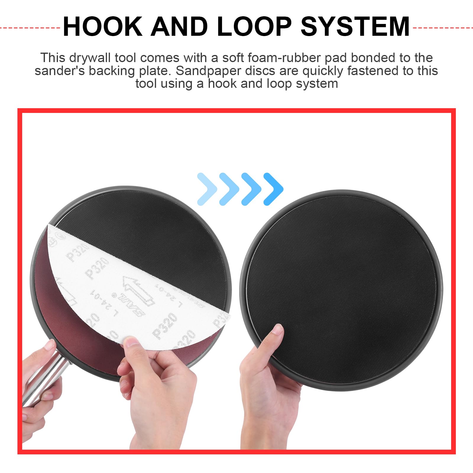 Cagaloi extension pole offers ergonomic grip for steady sanding.