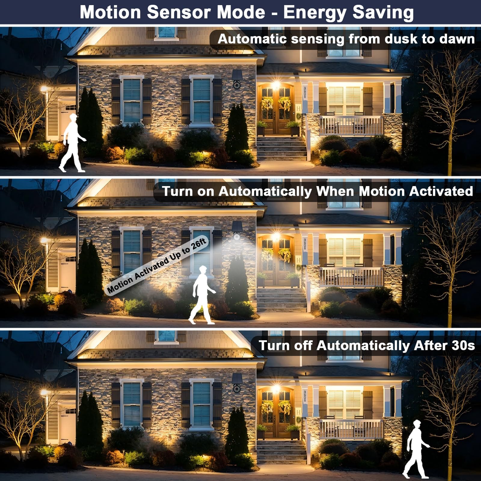 CAHOUGSMT motion-sensor light detects motion for security lighting
