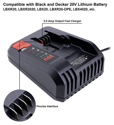 Cailingbat charger compatibility list with Black & Decker batteries