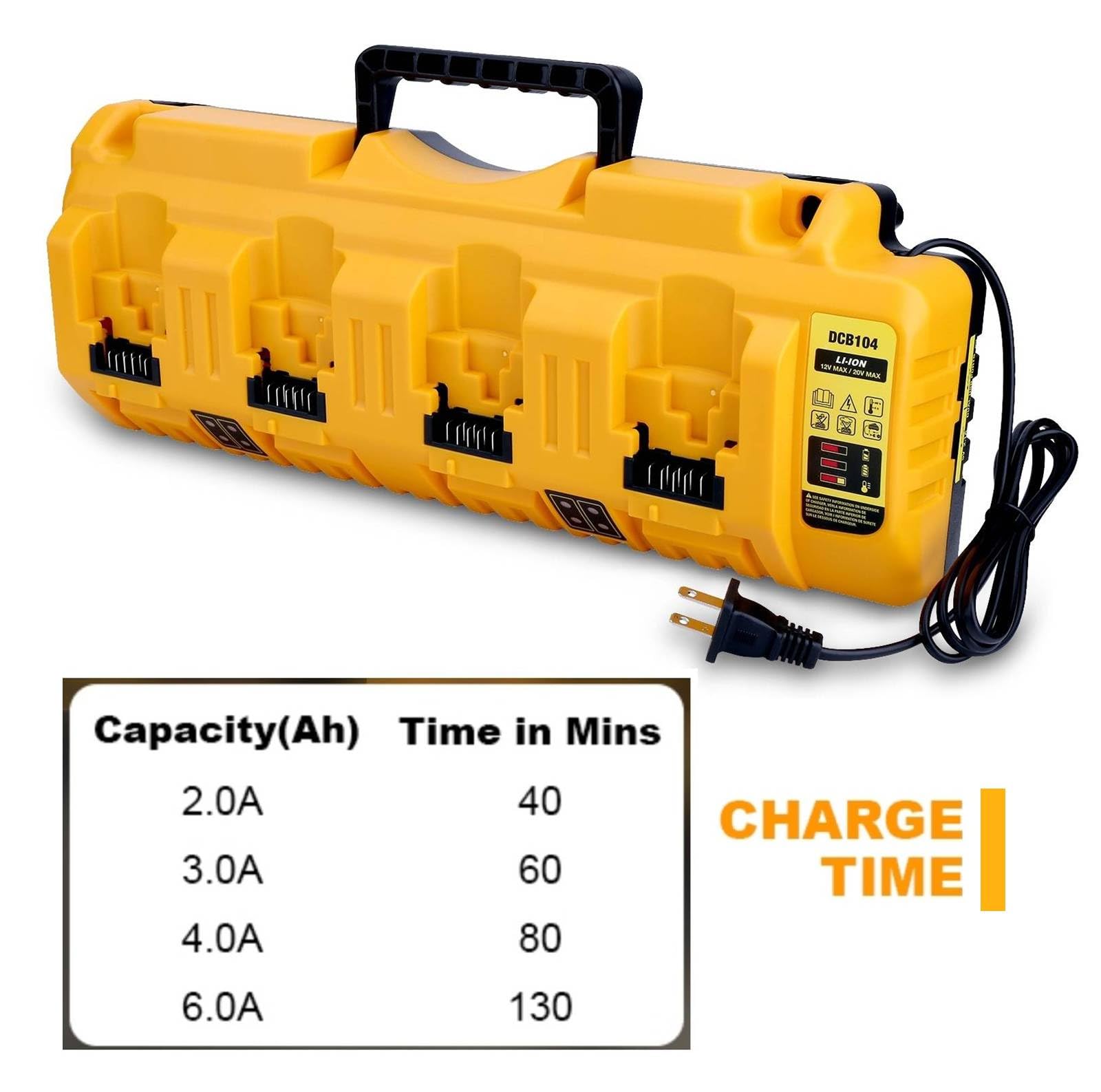 Cailingbat DCB104 compact charger in use on a busy bench