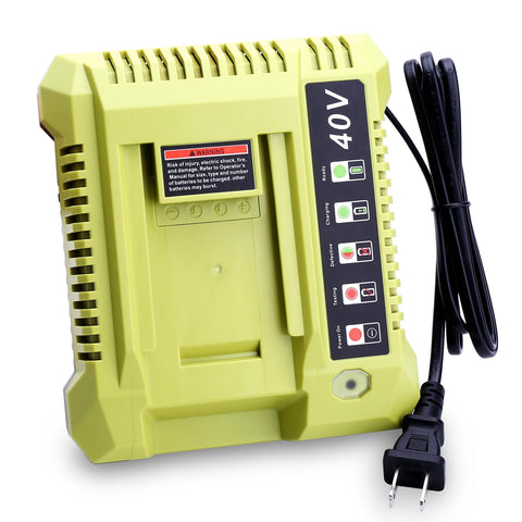 Cailingbat Ryobi 40V charger OP401-compatible with broad compatibility.