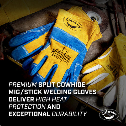 Caiman gloves offer reliable heat resistance without sacrificing dexterity for MIG work