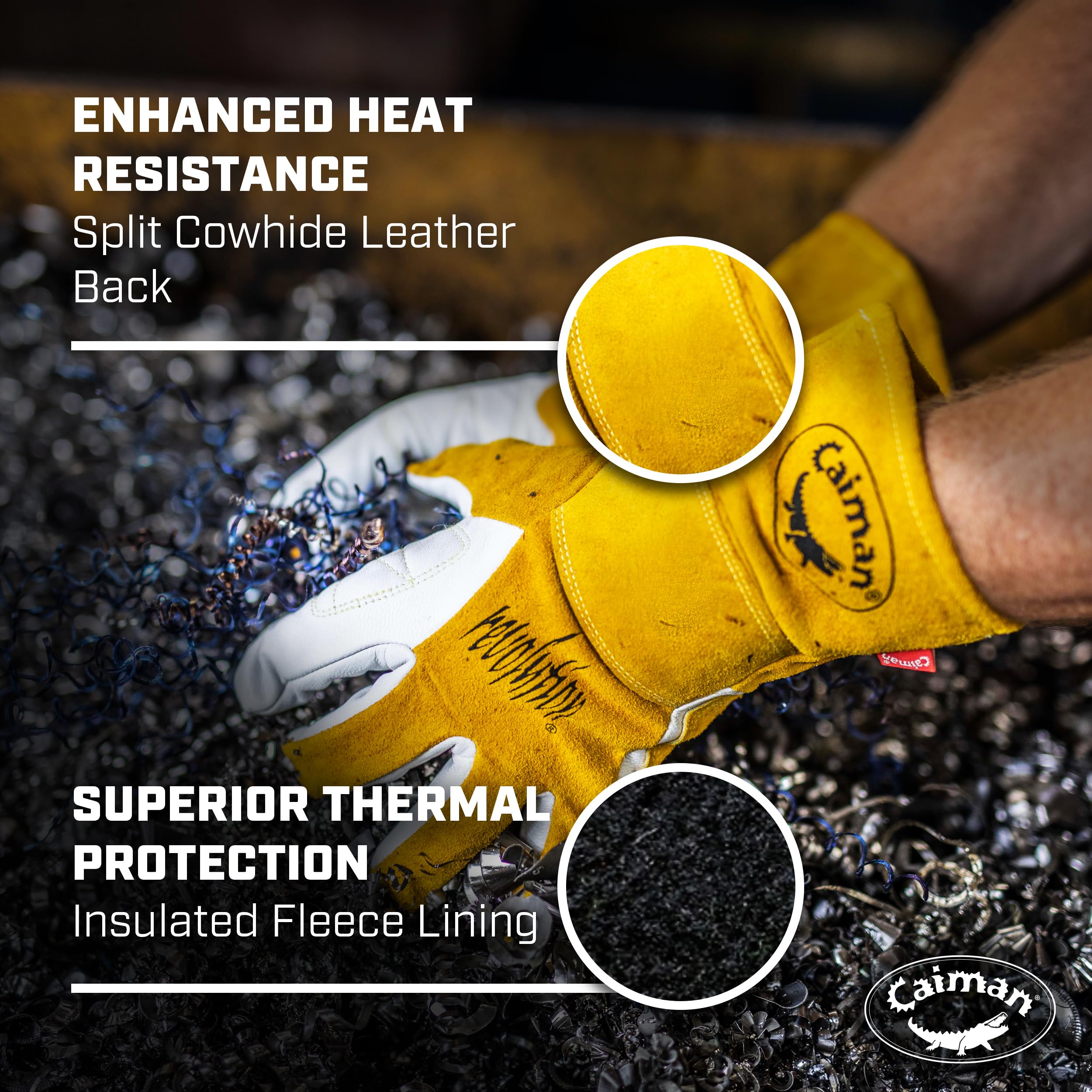 Caiman side seam sewn with Kevlar for strong construction