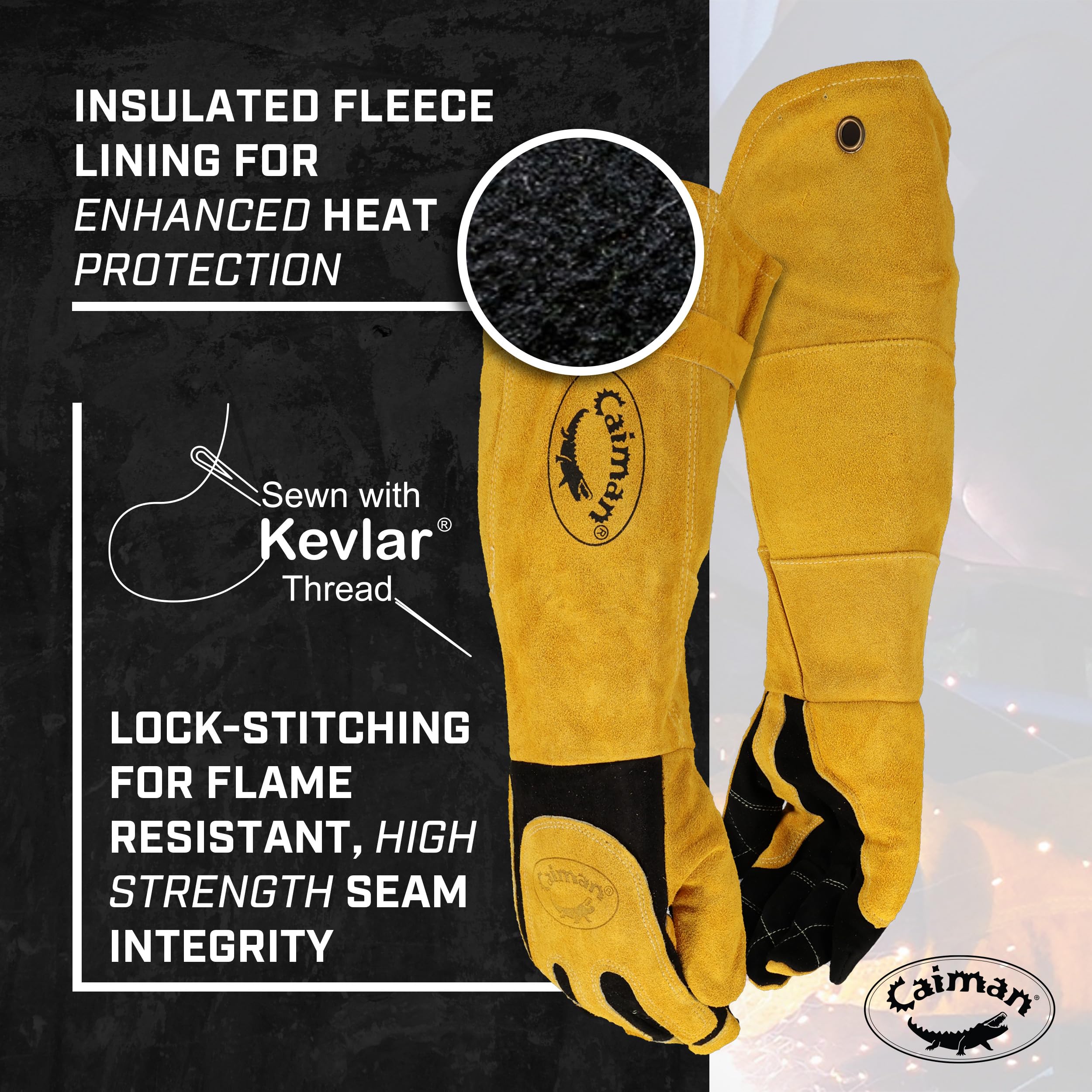 Natural crease line and precise finger alignment in Caiman Kontour gloves for smooth grip.