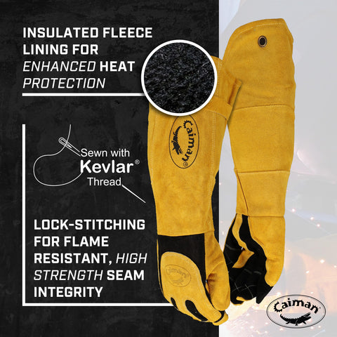 Natural crease line and precise finger alignment in Caiman Kontour gloves for smooth grip.