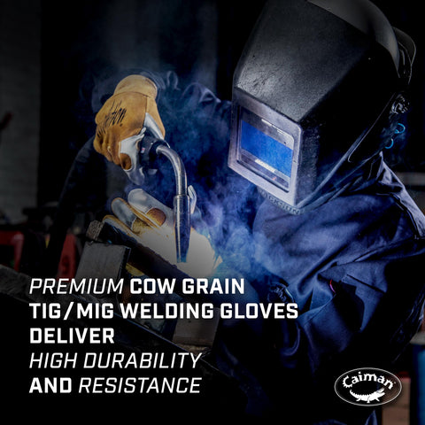 Caiman gloves with hook and loop closure for secure ergonomic fit