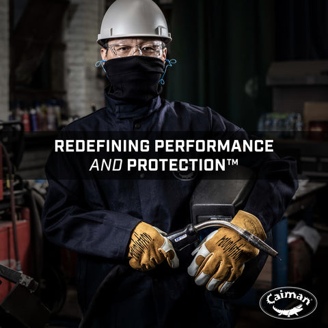 Caiman white tail deerskin gloves overall suitable for welding tasks