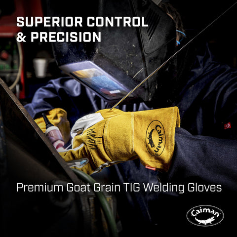 Caiman back in gold split cowhide shows durable heat resistance