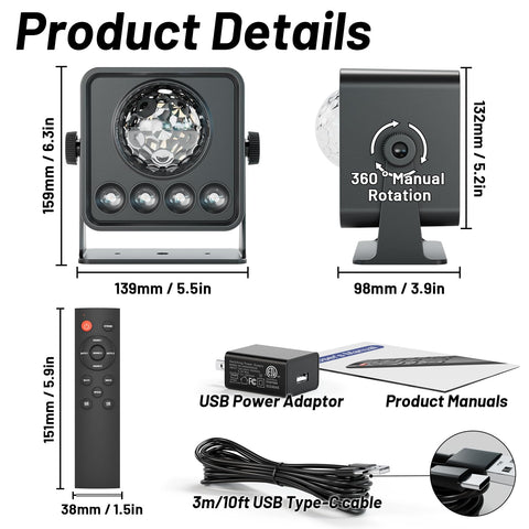 Caivimvn Disco Ball Remote Control for quick lighting changes