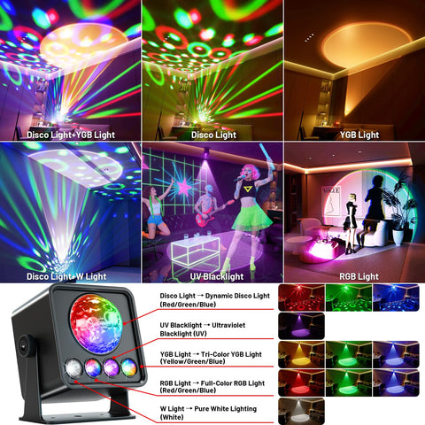 Caivimvn Disco Ball RGB Disco Lights brighten the dance floor