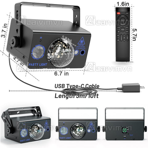 Caivimvn remote control lets you adjust modes and brightness remotely.