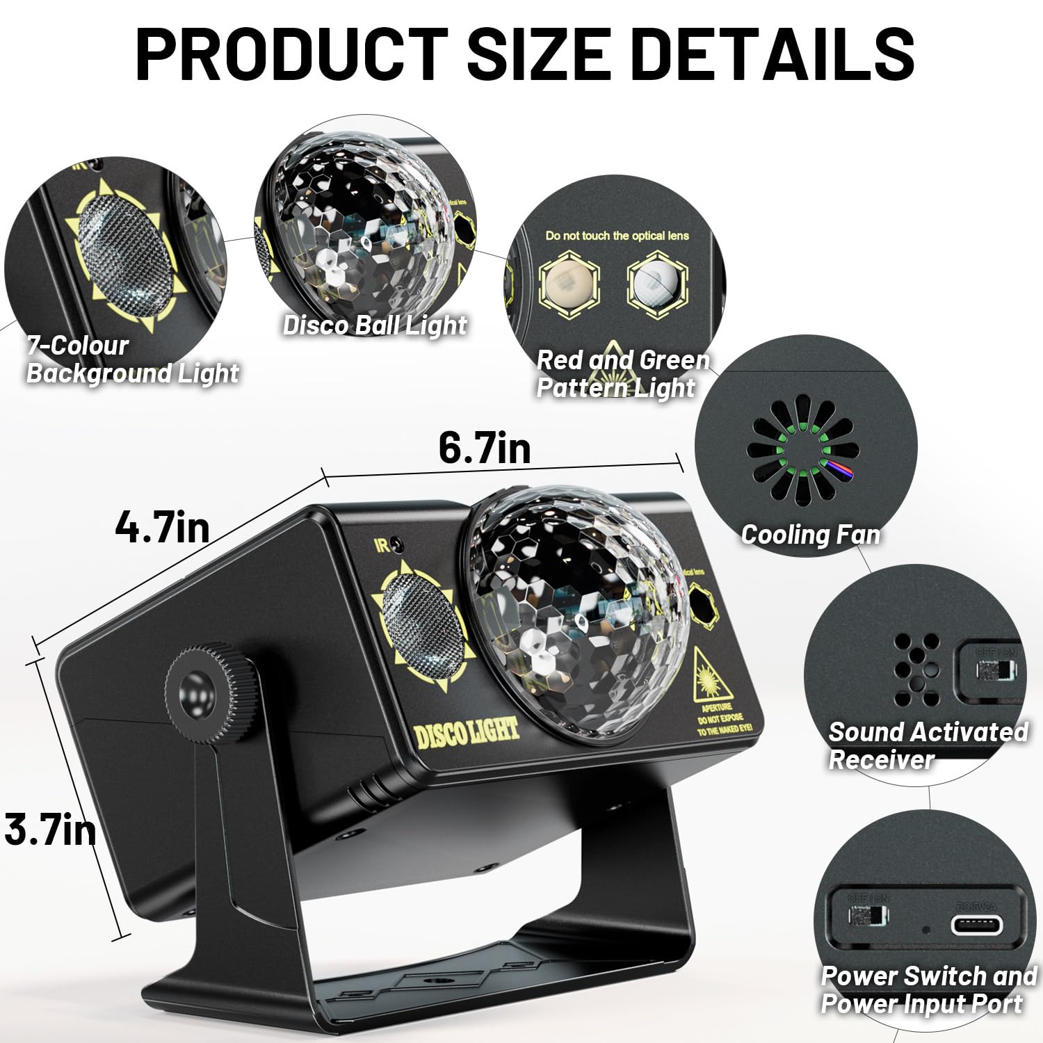 caivimvn remote controlled party light for easy placement