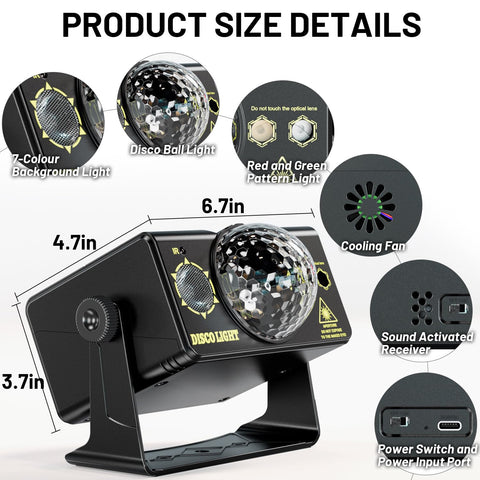 caivimvn remote controlled party light for easy placement